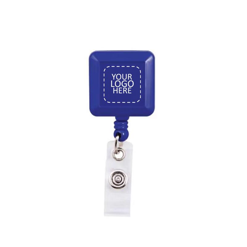 Dark Blue Plastic Square Reel Badge